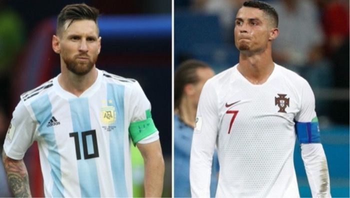 Ronaldo und und Messi haben Schlägerei
