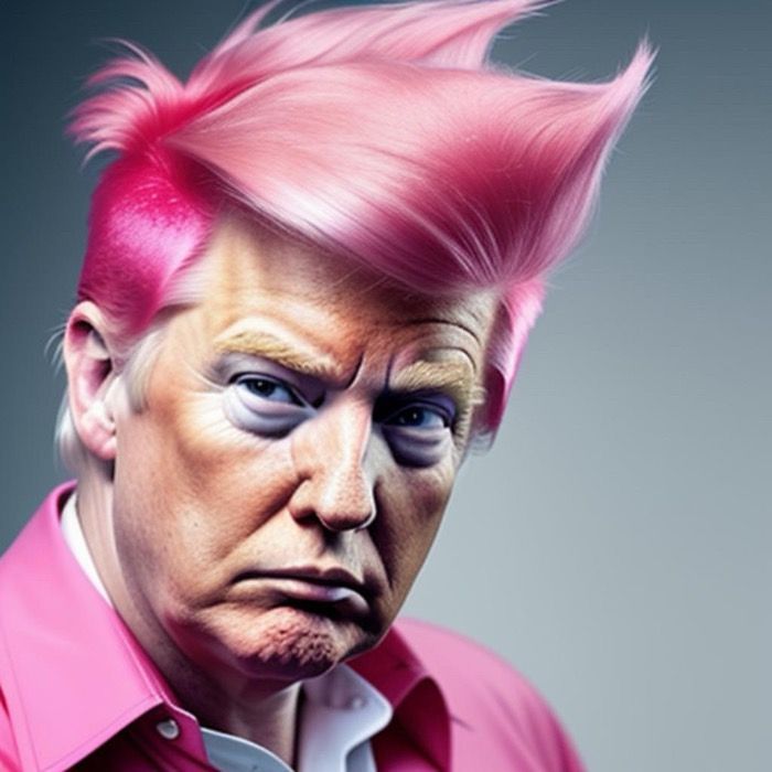 Donald Trump färbt Haare pink zum Beweis, dass er LGBTQ unterstützt